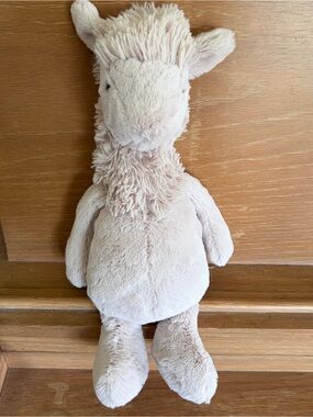 Authentic Jellycat Bashful Llama Medium 13” Beige Cream Plush Retired Rare Cozy